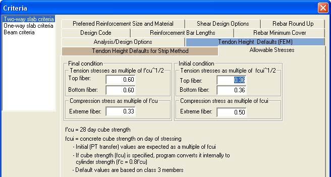 Figure 1-12 1.3.1.6 Specify Shear Design Options The shear design options are listed in a separate tab.