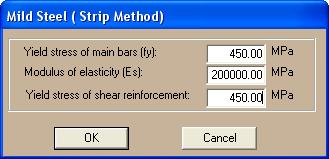 MPa and 29000 MPa respectively. These will be used when calculating the number of bars required.