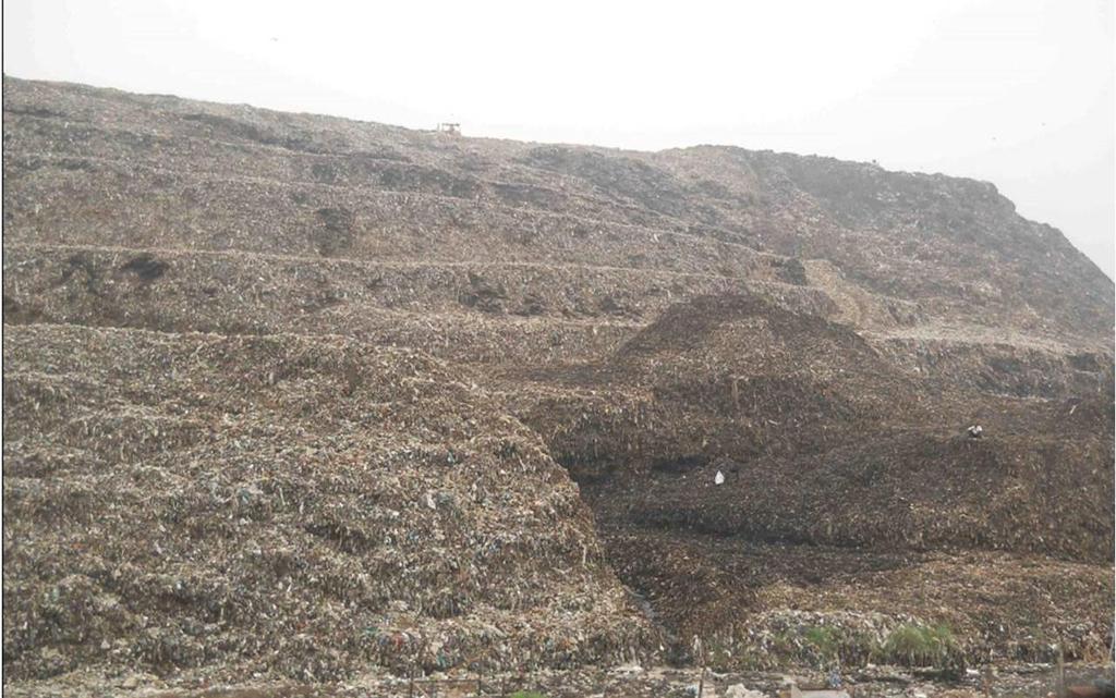 Ghazipur Dumpsite, Delhi Municipal Solid (MSW) dumped >2000 TPD Dumpsite operational since 1984, over 5 million tons of waste dumped