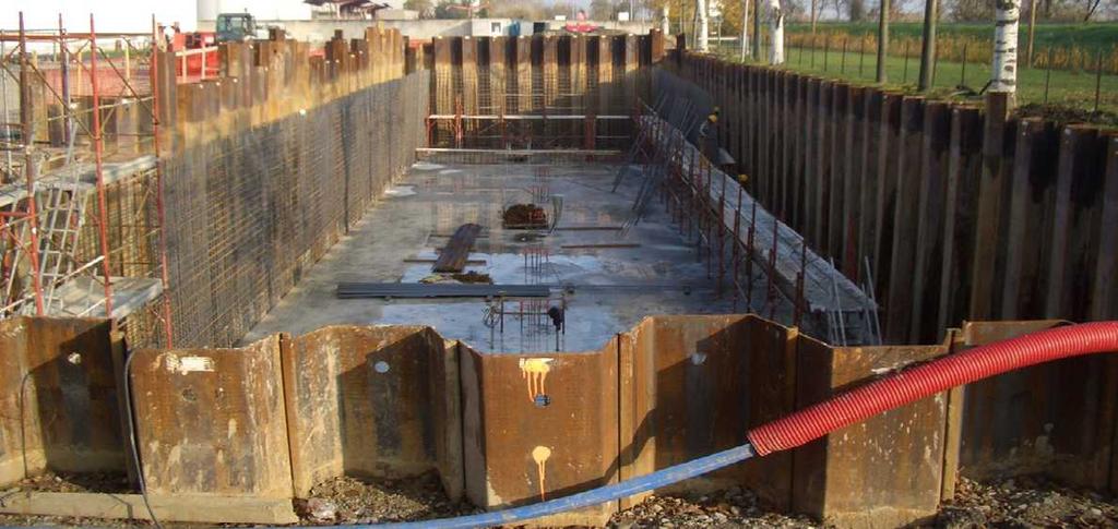 Types of application The sheet pile steel or composite representing the sector of pride for Dewatering & Silent Piling