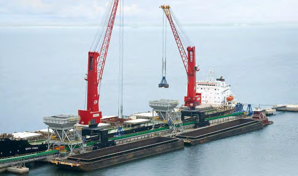 Bulk terminal Application Loading & unloading Handling Ship-to-Shore Cranes Fork Lift Project Cargo Mobile Harbor Crane Bulk Material