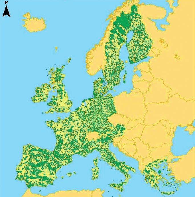 NATURA 2000 SITES THE NATURA 2000 NETWORK IN THE EU Natura 2000 Non EU Countries EU countries National boundary Natura 2000 Site 0 500 1.