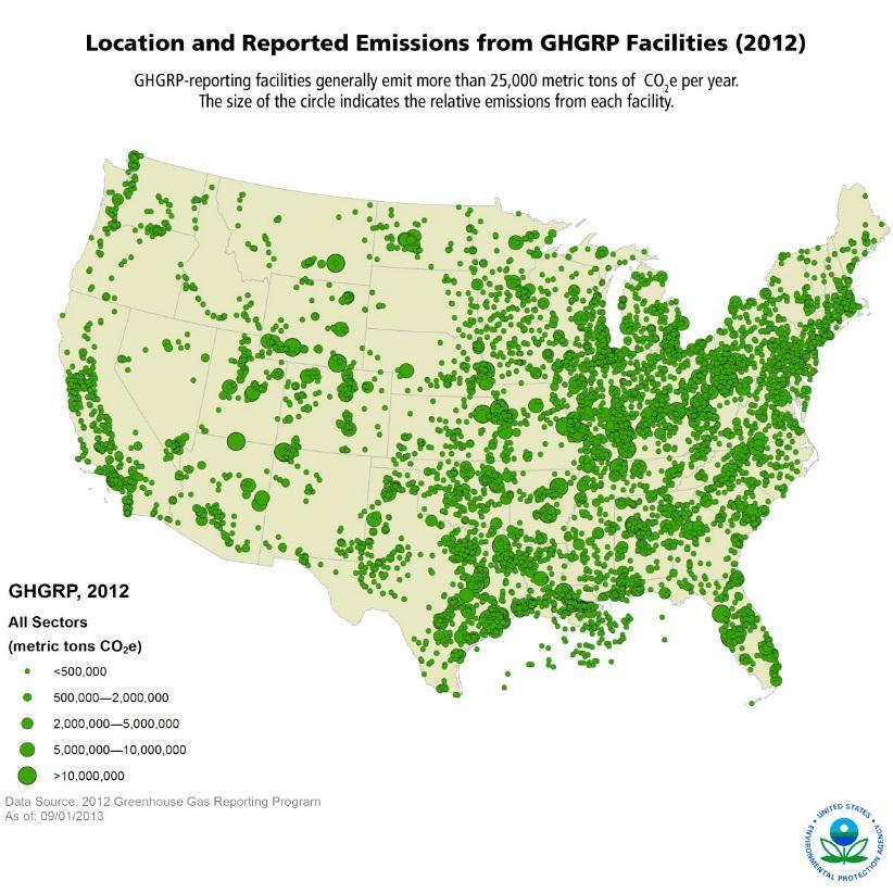 GHGRP Coverage Direct Emissions In 2012, Reported Direct Emissions totaled 3.