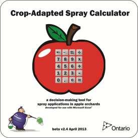 Determine the rate Orchard parameters, product rates & sprayer settings are entered into an Excel-based calculator The calculator (based on TRV, PACE and other models)