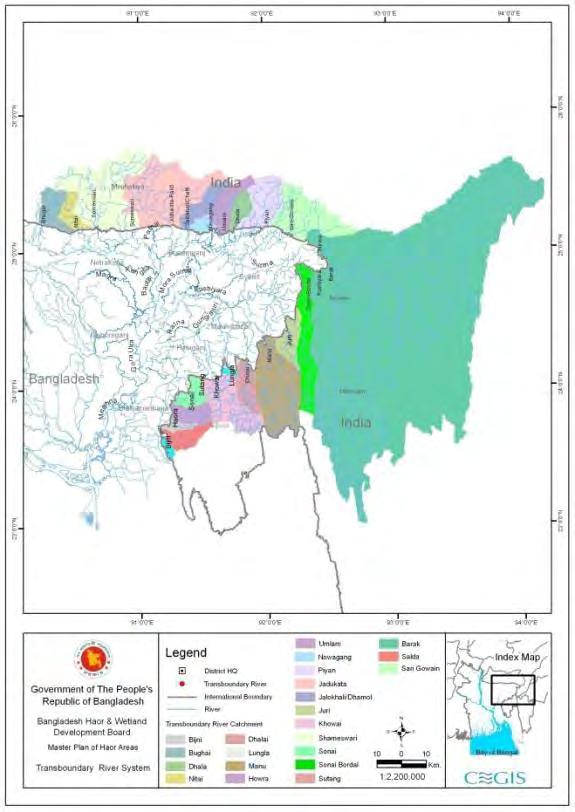 Chapter 6: Future Development Context Transboundary river system River name Catchment Area (km 2 ) of India