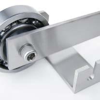 Exposed 3" industrial bearings and visible fasteners creates an iconic product with a raw, beautiful look.