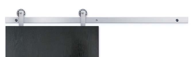 * ROB ROY 8 Specifics Overall track length is 94". Spacing between attachment points is 42". Ideal for 48" wide panels with 44" wide door opening.