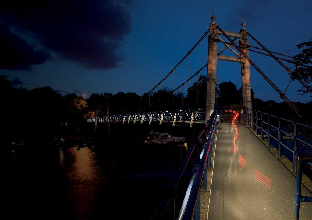Teddington Lock footbridge, London Our challenge reduce the amount of light pollution onto the river while achieving good lighting levels and uniformity.