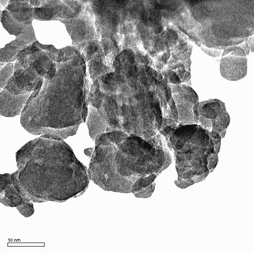 HR TEM image of nano silica