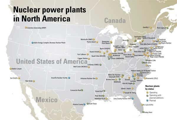 Canada / U.S. Context 31 Proximity of nuclear power plants All of Canada s operating nuclear power plants are located near the border with the U.S. The U.S. has six operating nuclear power plants near the U.