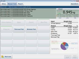 With Innova you can: Monitor KPIs in real time Register the height, width and length of fish Register fillets (pcs.