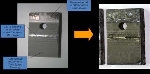 Al-Ni-Ce coating was found to be free of corrosion pitting (Figure 5b).
