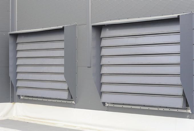 mcr LAM LOUVERED SMOKE VENTS natural smoke and heat exhausting air supply daily ventilation additional lighting FEATURES OF THE mcr LAM SMOKE VENTS STRUCTURE Base Made of galvanised steel sheet or