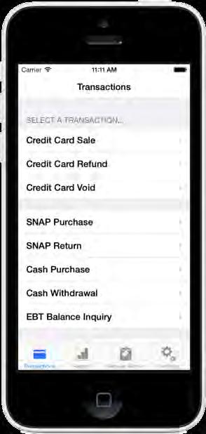 DATA AVAILABLE TO YOU VIA IPHONE Ability to retrieve a transaction Weekly,