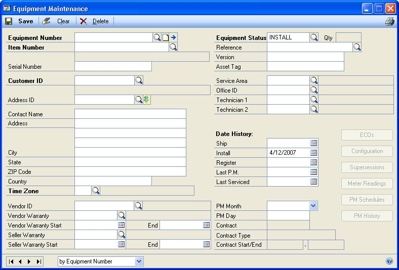 PART 1 RETURNS MANAGEMENT SETUP 2. Enter warranty information. For more information, see Set up warranties on page 34 of the Service Call Management manual. 3. Click Save.