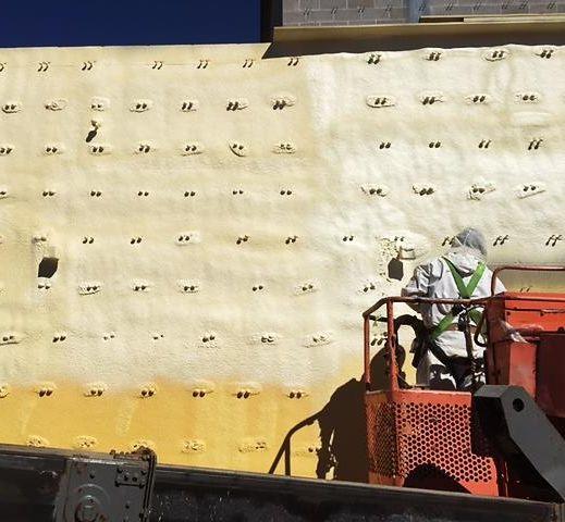 Exterior Continuous Insulation: Air-Barrier Performance Medium-density spray foam typically acts as an air barrier at 1 to 1.
