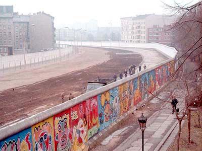 View of the Berlin Wall from the West