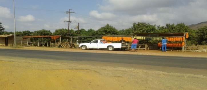 They usually buy their products from the farm and then sell them to the motorists along the main roads.
