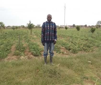 21: A farmer on his farm in 2013 (Source: Photo taken by researcher, 2013). Figure 4.21 shows the situation that one of the respondent was faced with in 2013.