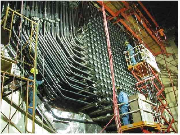 Nuclear Plant Systems 7 2.2 Calandria Arrangement Figure 2 Feeder tube assembly on reactor face The calandria contains the moderator for the reactor.