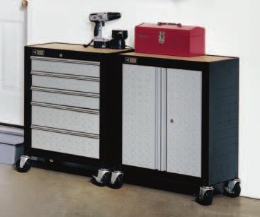 CADET-1605 Includes 5 full extension steel drawers that glide on steel compound drawer slides.
