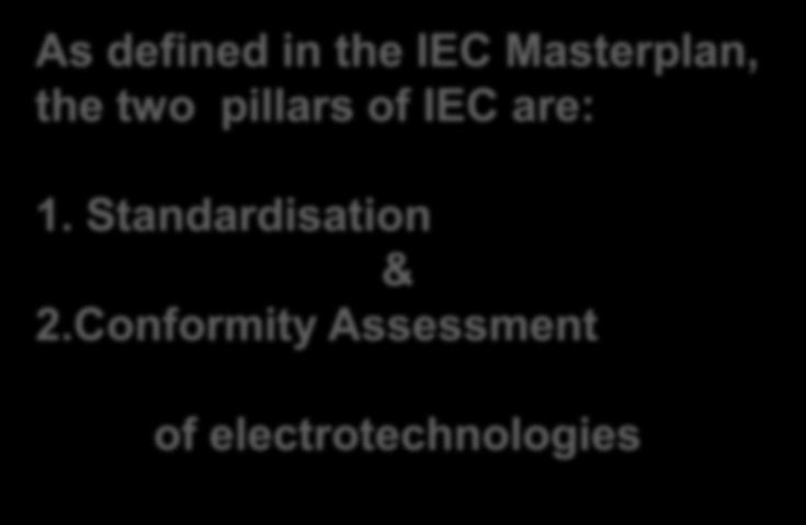 IEC provides a platform to companies, industries and governments for meeting, discussing and developing