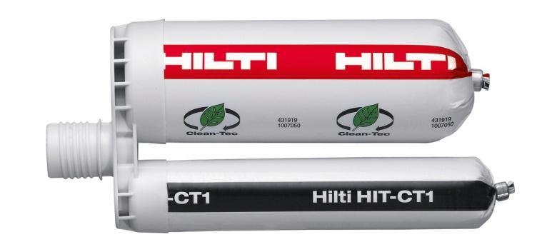 Hilti HIT-CT 1 post installed rebars Injection mortar system Benefits Hilti HIT-CT 1 330