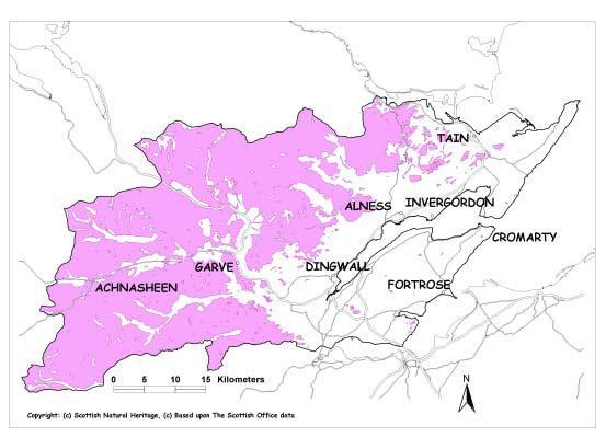Bog, moor and hill land Introduction In contrast to the accessible urban and arable areas of Ross and Cromarty, the largest expanse of land described within this biodiversity action plan is isolated