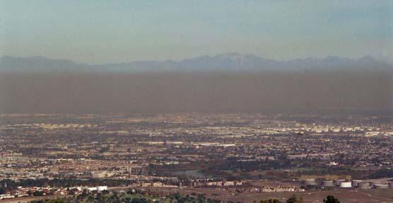 Photochemical smog (Los Angeles type smog) L.A. Sky Colors Dec 2000 Mark Z.