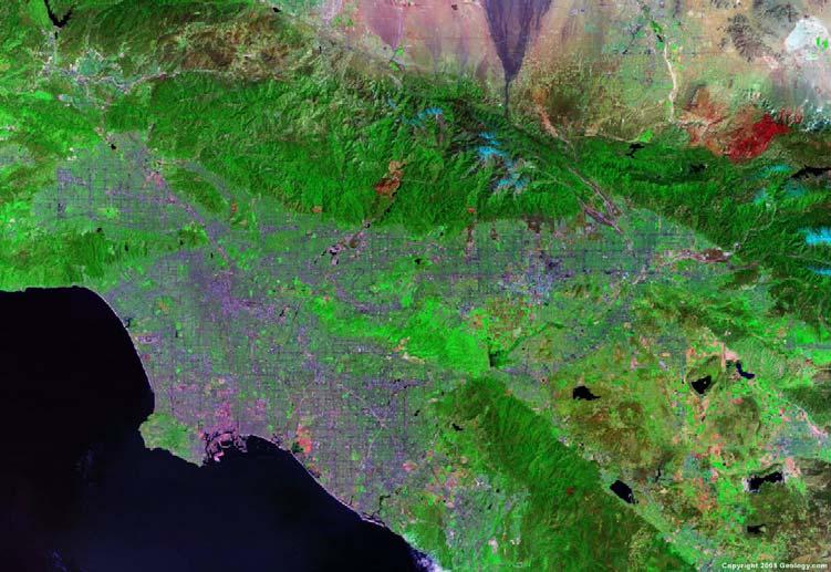 Topographic influence Topography of the L.A. Basin Los Angeles is located in a basin.