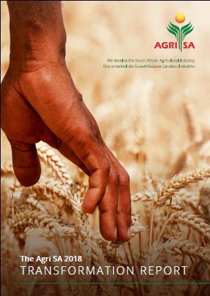 Information on Agri SA and its views on land reform (cont) The sector: currently employs 847 000 people (Labour Force survey, 1 st quarter 2018, Stats SA) managed to keep our country food secure