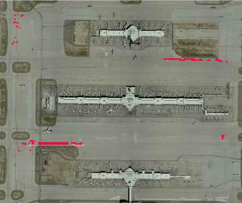 The Portland Cement Concrete Panels on Concourses A, B and C aprons and associated taxiways are exhibiting distresses.