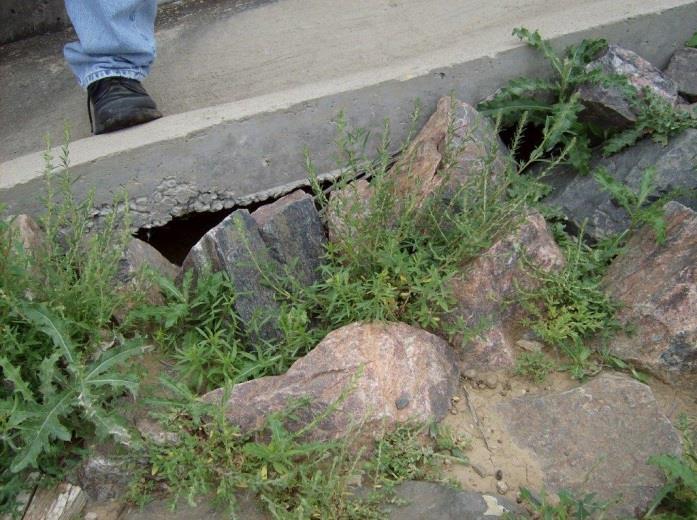 Elsewhere, some drainage structures have deteriorated or are inadequate.