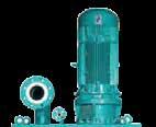High-pressure centrifugal pumps in multistage design, up to 15 stages depending on pump size.