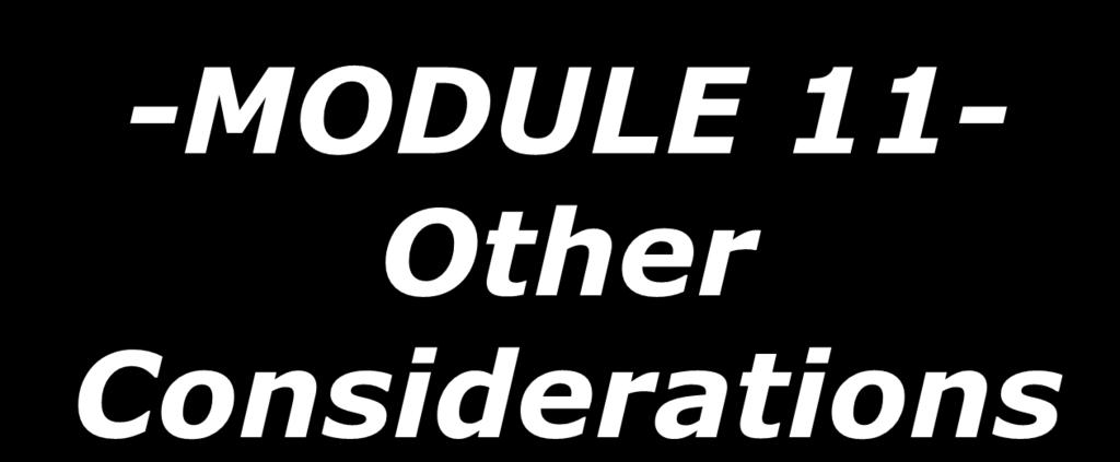 -MODULE 11- Other