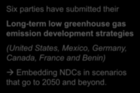 INDCs / NDC - overview 190/196 countries have submitted their INDCs (Intended Nationally Determined Contributions) Key features Increasing ambitions; no backsliding Actions updated every 5 years