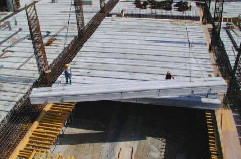 Hollowcore slabs have minimal deformation even with high slenderness ratios due to the transversal load distribution and even