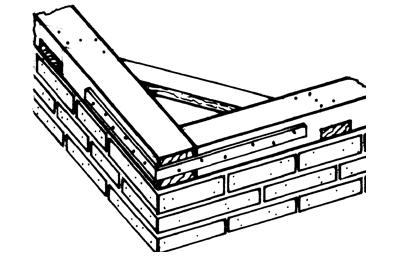 Fig. 8-3 & 8-4: Solutions of stiffening corners and connecting ring beams. Is there a rule of thumb about how much longer than a window- or doorframe a lintel should be?