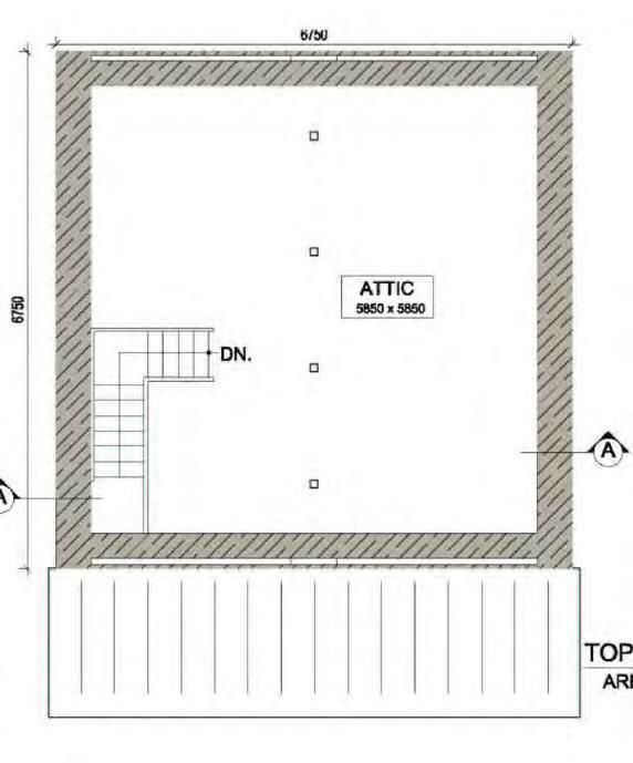 TWO-STOREY+ATTIC TOTAL AREA: 107.