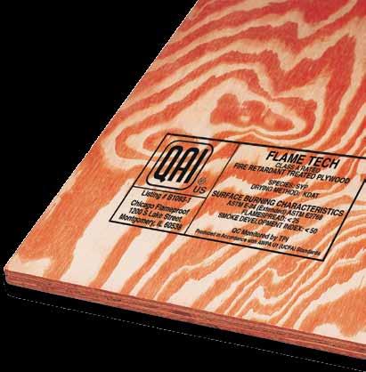 Class A Rated Fire Retardant Treated Wood Products TM Certified and Listed with Accredited Testing Agencies FlameTech TM fire retardant lumber and plywood products have been tested,