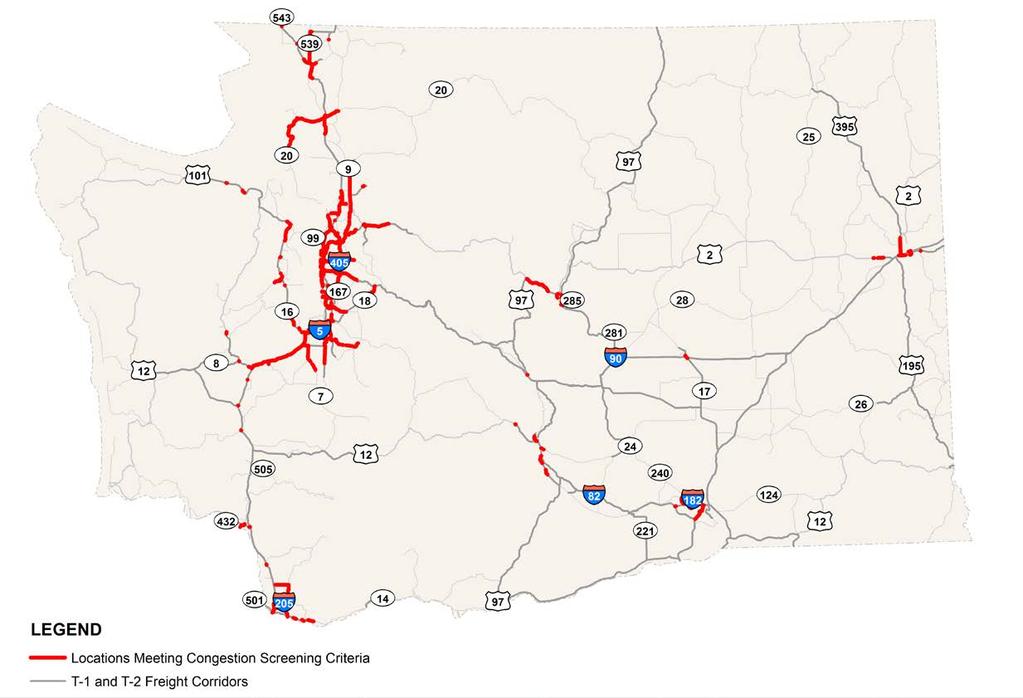 Initial Congestion Screening Results for High Volume Truck Corridors DRAFT for
