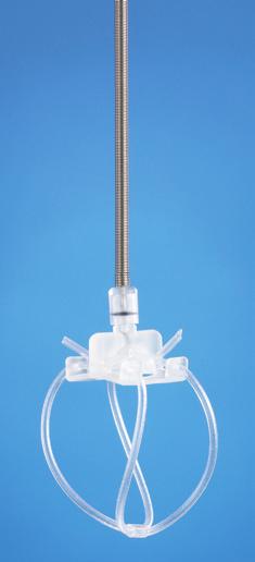 tether. The VAH consists of a small external port (or two ports, in the case of the dual channel model) housed in a harness which is installed at the same time that the catheter is implanted.