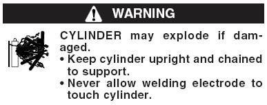 REMEMBER Gas Cylinders require SPECIAL safety precautions Cylinders must be secured in an upright position Cylinders should be located in an area away from arc welding, cutting, heat,