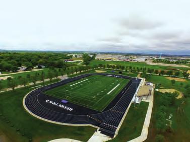 Large Sport Facilities Bolstorff Field - Home to the Waldorf University Warriors, this field offers artificial turf, lighted scoreboard, stands for fans, night lighting for evening use, concession