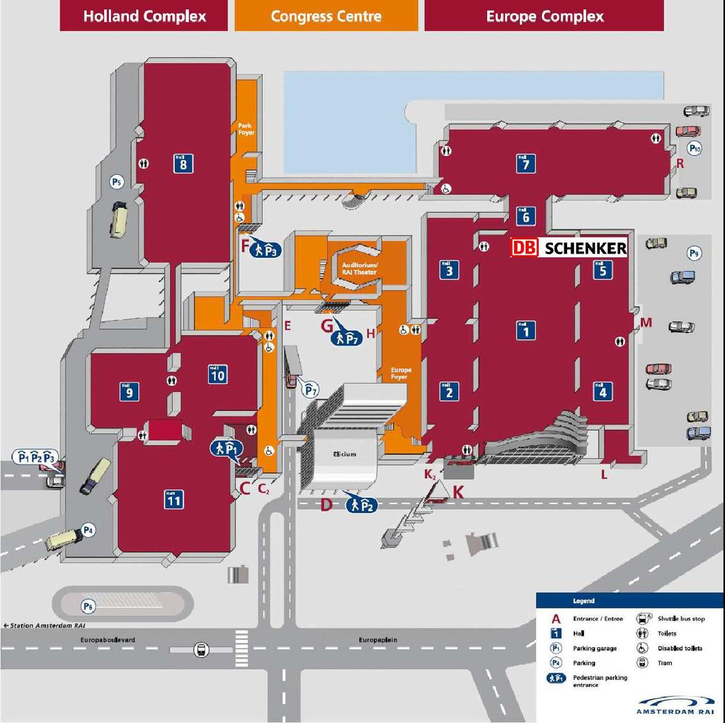 Hall plan Schenker s main on-site office is located between hall 1 and 5 on the upper level.