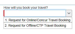 Step 3: For Request/Trip Name field, input the appropriate Request/Trip Name. Note: Make sure to follow the proper Naming convention: [Month] [Year] [Destination]. Example: Jan 2018, Las Vegas, NV.