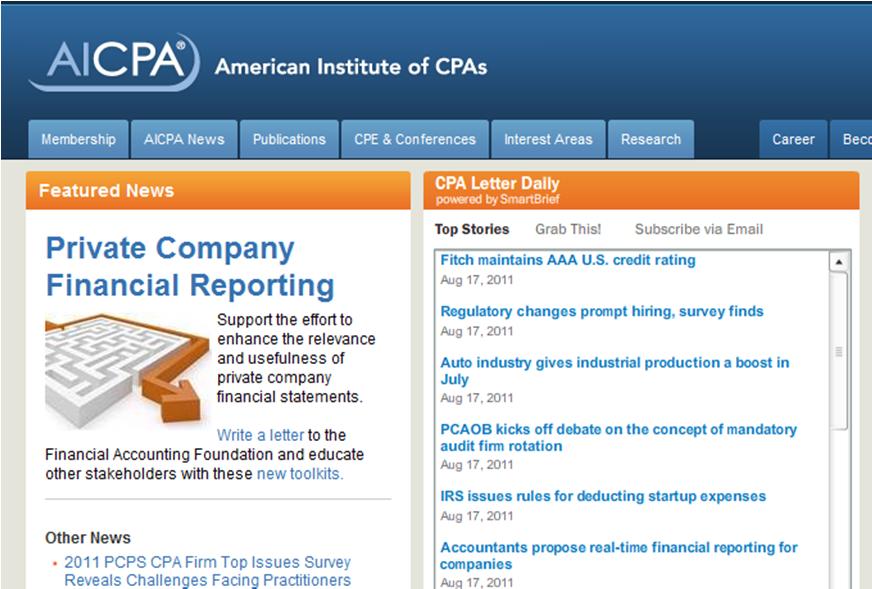 Private Company Financial Reporting www.aicpa.