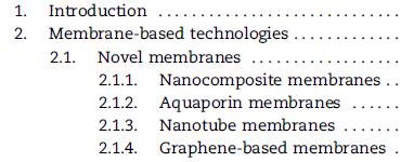 materials Novel membrane technologies