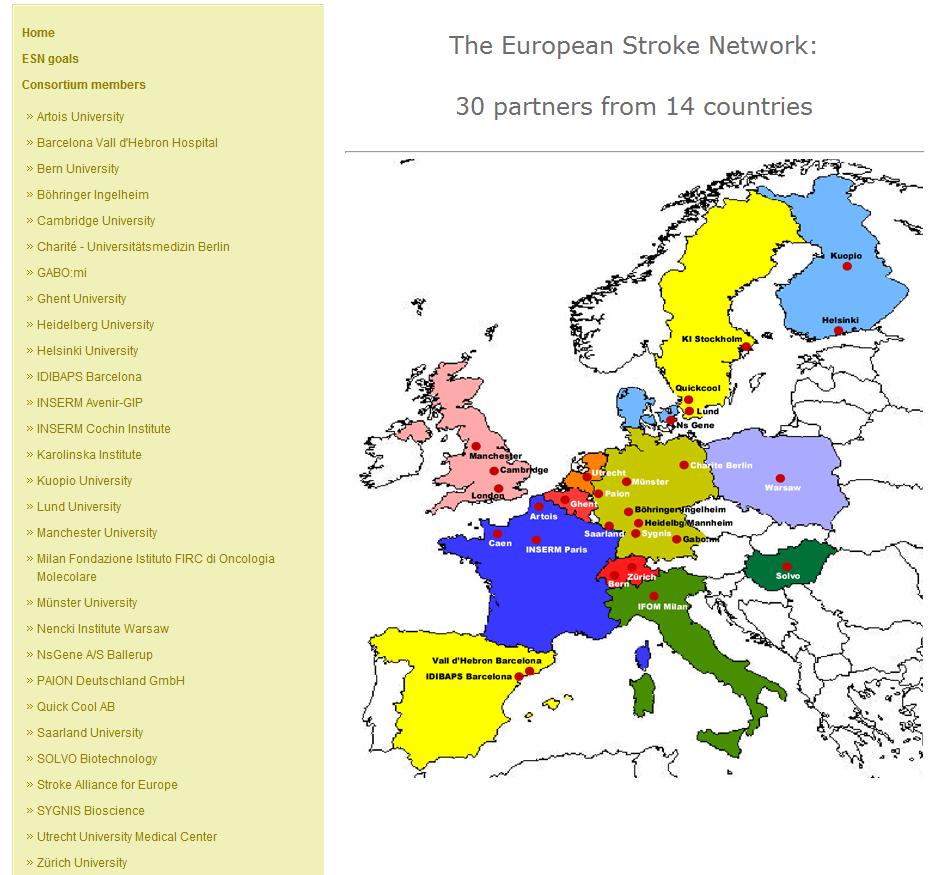 European Stroke Network 30