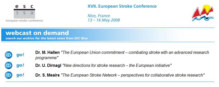 European Stroke Network Launch